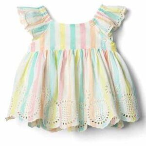 Gap Striped Cotton Summer Dress 💖🧡💛💚
